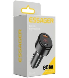 АЗП-адаптер Essager 65W (1USB / 1Type-C) (Синій) ECCPD-HJ03