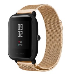 Ремешок Milanese Loop Xiaomi Amazfit Bip 22мм (Тёмное золото)