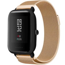 Ремешок Milanese Loop Xiaomi Amazfit Bip 22мм (Тёмное золото)