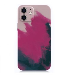 Силіконовий чохол WAVE Watercolor для iPhone 12 Mini (рожевий / чорний)