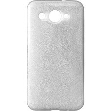 Силіконовий чохол з блискітками для Huawei Y3 (2017) (Сріблястий)