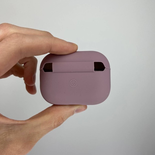 Чохол для навушників Full Silicone Case with Microfiber Apple AirPods Pro 2 (01) Bilberry.