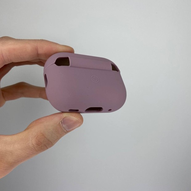Чохол для навушників Full Silicone Case with Microfiber Apple AirPods Pro 2 (01) Bilberry.