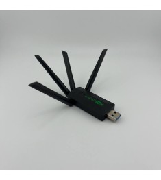 USB-адаптер Wi-Fi двухдиапазонный 1200MBps 2.4ГГц 5ГГц USB 3.0 (Чёрный) (Уценка)..