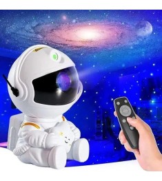 Детский ночник-проектор звёздного неба Small Astronaut (Белый)