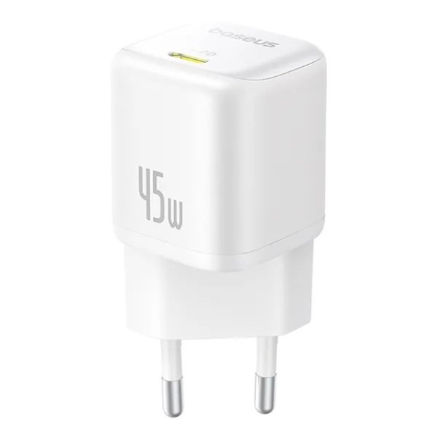 СЗУ-адаптер Baseus PicoGo GaN 45W (1Type-C) (Белый) P10176800213-00