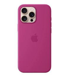 Чохол Silicone Case with MagSafe для Apple iPhone 16 Pro Max (Фуксія) (Оригінал)..
