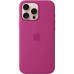 Чохол Silicone Case with MagSafe для Apple iPhone 16 Pro Max (Фуксія) (Оригінал)