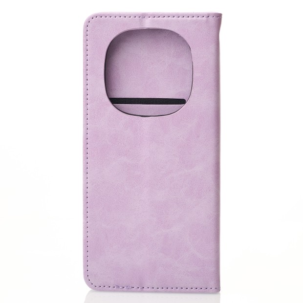 Чохол-книжка Leather Elegant Xiaomi Redmi Note 14 Pro Plus 5G (Темна фіалка)