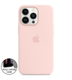 Силіконовий оригінальний круглий чохол для Apple iPhone 13  /  14 (76) крейдяно-..