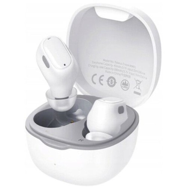 Бездротові навушники-гарнітура вакуумні Baseus Bowie Encok WM01 Plus (Білі)