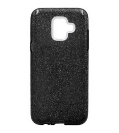 Силикон Glitter Samsung Galaxy A6 (2018) A600 (Чёрный)