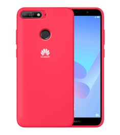 Силикон Original Case Logo Huawei Y6 Prime (2018) / Honor 7A Pro (Малиновый)