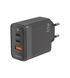 Walker WH-45 65W GAN Adapter (1 USB  /  2 Type-C) (Black)
