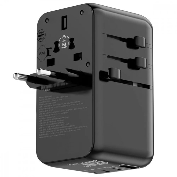 ЗП-адаптер Proove Trip 85W (3Type-C / 1USB 220V EU / US) + вбудований кабель Type-C (Black) ЗП-адаптер Proove Trip 85W (3Type-C / 1USB 220V EU / US) + вбудований кабель Type-C (Black)
