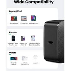 Адаптер живлення UGREEN CD217 GaN 65W QC4.0 (1 Type-C) (чорний)