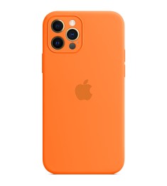 Оригінальний силіконовий чохол RoundCam для Apple iPhone 12 Pro Max (18) помаран..