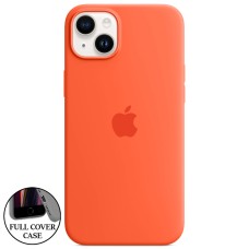 Силіконовий оригінальний чохол круглої форми для Apple iPhone 14 Plus (11) Персиковий