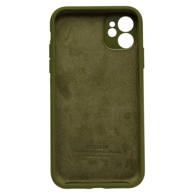 Силіконовий оригінальний чохол RoundCam для Apple iPhone 11 (73) Лісовий Зелений