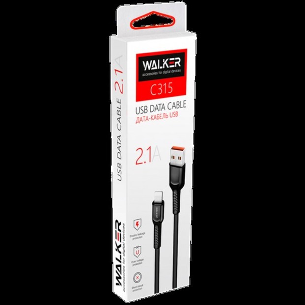 USB-кабель Walker C315 (1м) (Lightning) (Білий)