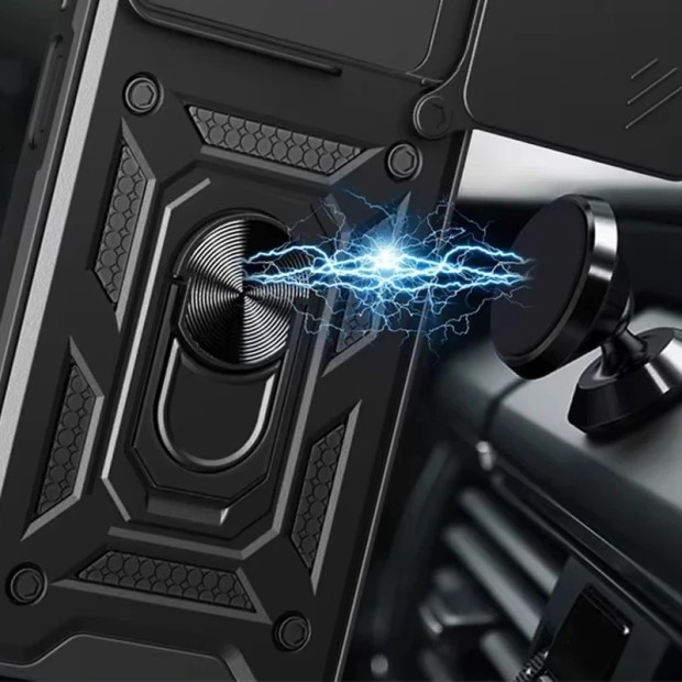 Чохол-накладка Ring Serge Armor Case для Xiaomi Redmi Note 14 4G (ShutCam) (Чорний)