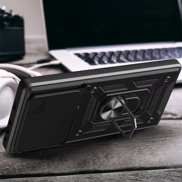 Чохол-накладка Ring Serge Armor Case для Xiaomi Redmi Note 14 4G (ShutCam) (Чорний)
