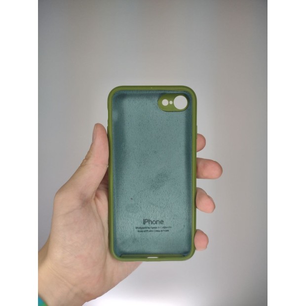 Силіконовий оригінальний чохол RoundCam для Apple iPhone 7  /  8  /  SE (2020) Глибокий Зелений