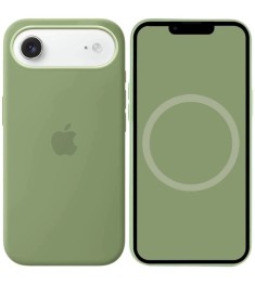 Чехол Silicone Case with MagSafe Apple iPhone 17 Air (Light Moss)