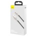USB-кабель Baseus Cafule Metal Data 2.4A (0.25m) (Lightning) (Чёрный) CALJK-01