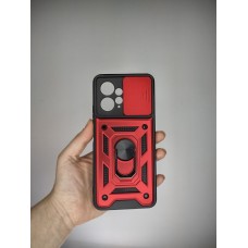 Броньований чохол Ring Serge Armor Case для Xiaomi Redmi Note 12 4G (з захистом камери) (Червоний)