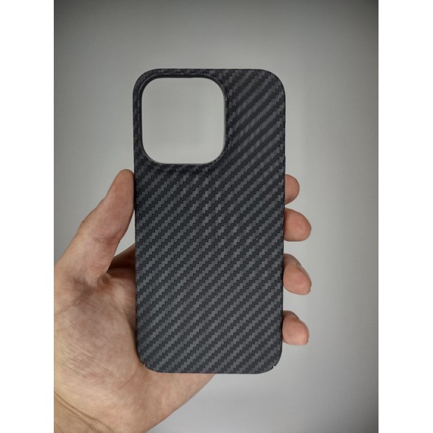 Чехол-накладка Carbon MagSafe для Apple iPhone 15 Pro (Чёрный)