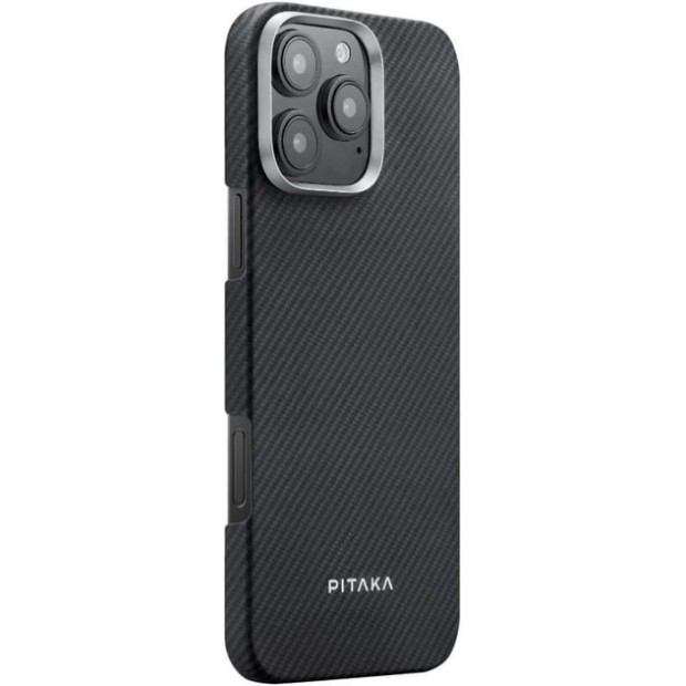 Накладка Pitaka Ultra-Slim Case Classic Twill 600D Apple iPhone 16 Pro (Black / Grey)