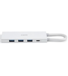 Переходник USB HUB Xiaomi 5в1 (Type-C)(1Type-C/ 3USB 3.0/ 1HDMI)(Silver Gray)(BH..