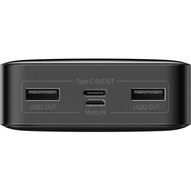 Пауербанк Baseus Bipow з цифровим дисплеєм 20000 мАг 15Вт (PPDML-J01) (Чорний) (Клас А) DL