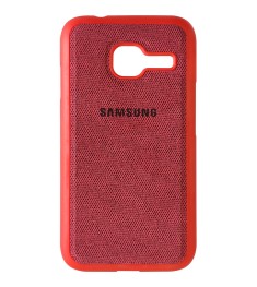 Силикон Textile Samsung Galaxy J1 Mini J105 (Красный)