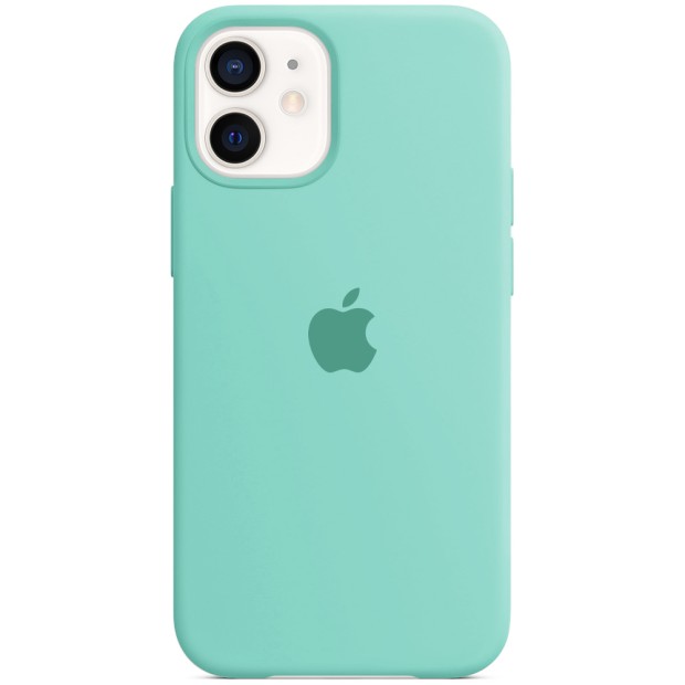 Оригінальний силіконовий чохол Apple для iPhone 12 Mini (23) кольору морської сині.