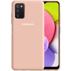 Силикон Original 360 Case Logo Samsung Galaxy A03S (Пудровый)