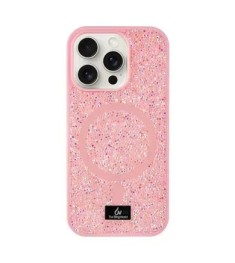 Чохол Bling World Rock Diamond MagSafe iPhone 15 Pro Max (Рожевий)