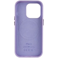 Чохол Leather Case with Magsafe Apple iPhone 14 Pro Max (Елегантний фіолетовий)