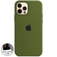 Силікон Original Round Case Apple iPhone 12 / 12 Pro (46) Deep Green Силікон Original Round Case Apple iPhone 12 / 12 Pro (46) Deep Green