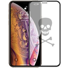 Захисне скло 5D Picture для Apple iPhone XS Max  /  11 Pro Max Чорне (Skull)