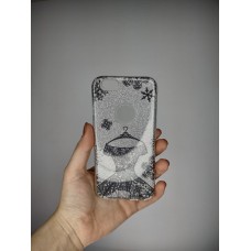 Силіконовий чохол з глітером для iPhone 6 / 6s (Срібний блиск 01)