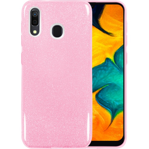 Силикон Glitter Samsung Galaxy A30 (2019) (Розовый)