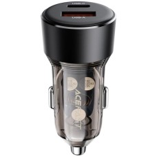 АЗУ-адаптер Acefast B12 60W PD QC 1USB  /  1Type-C (Чорний)