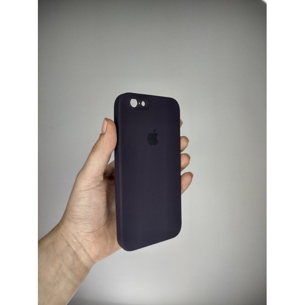 Силіконовий чохол Original Square RoundCam для Apple iPhone 6  /  6s (баклажан).