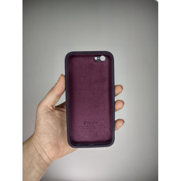 Силіконовий чохол Original Square RoundCam для Apple iPhone 6  /  6s (баклажан).