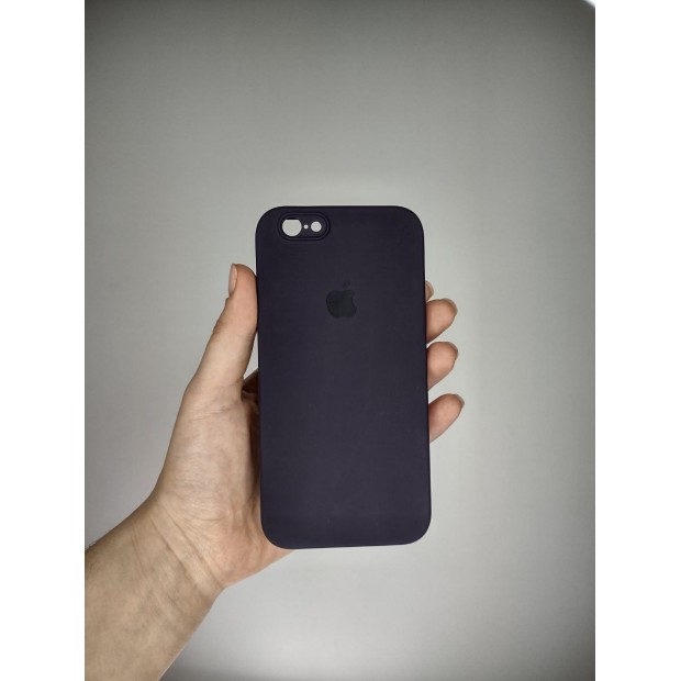 Силіконовий чохол Original Square RoundCam для Apple iPhone 6  /  6s (баклажан).