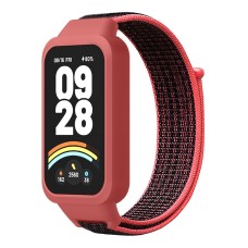 Ремінець Velcro Xiaomi Mi Band 9 Active (червоний з чорним)