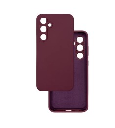 Чохол Silicone Case Samsung Galaxy S24 FE (Бордовий)