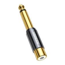 Переходник UGREEN 6.35 mm (M) - RCA (F) (Gold)
